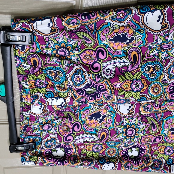 Disney parks authentic original boho floral Paisley boxer cotton pants small - Picture 2 of 6